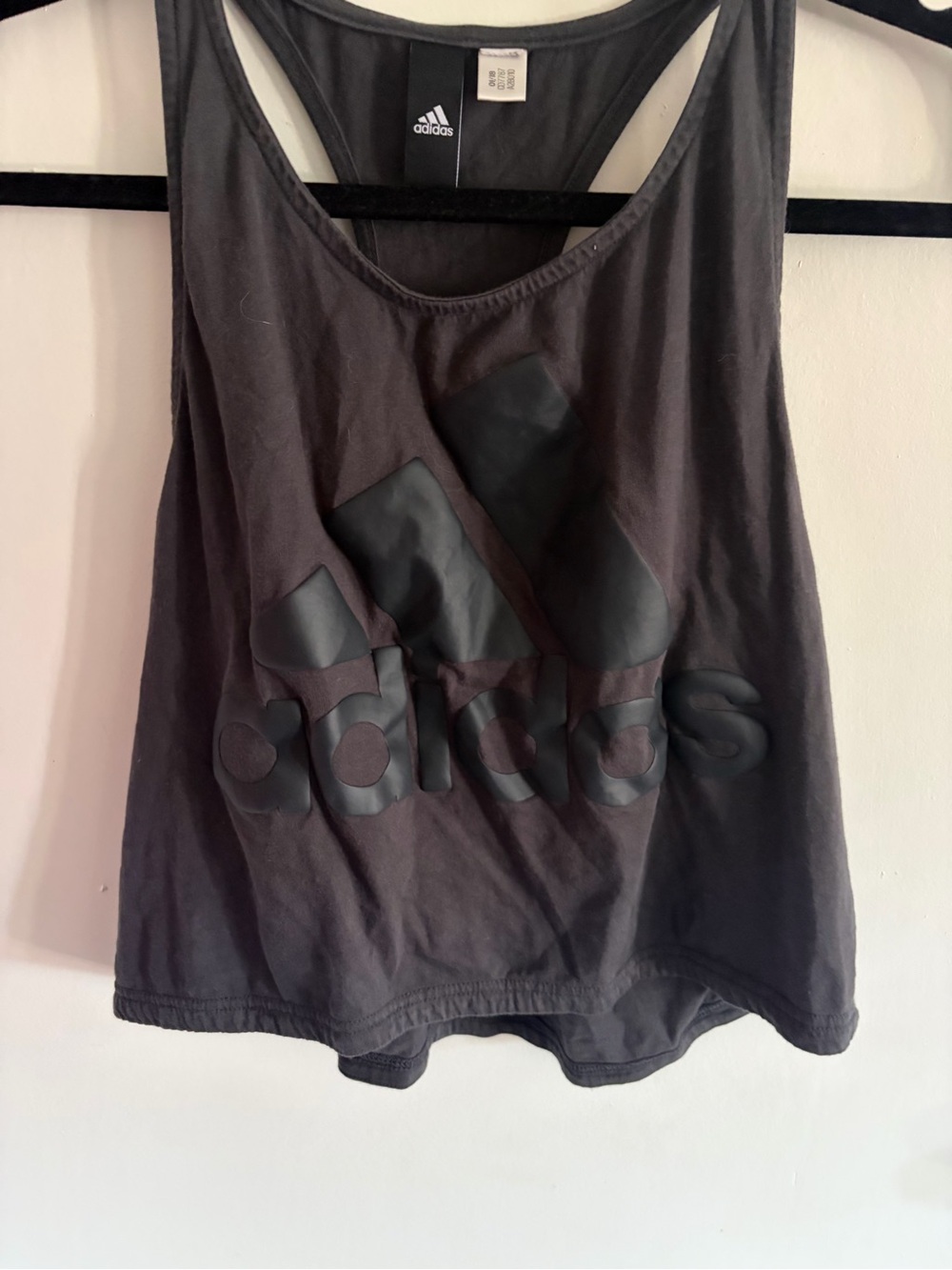 adidas Black Women's Logo Racerback Muscle Tank